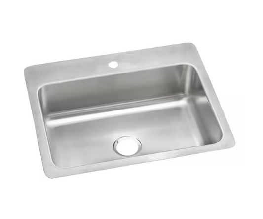 Elkay Dayton 27 in. Drop-In/Undermount Single Bowl 18-Gauge Stainless Steel Kitchen Sink Only