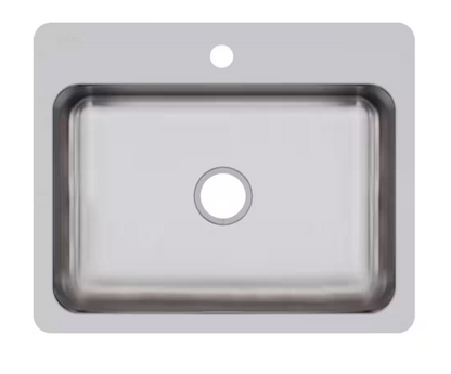 Elkay Dayton 27 in. Drop-In/Undermount Single Bowl 18-Gauge Stainless Steel Kitchen Sink Only