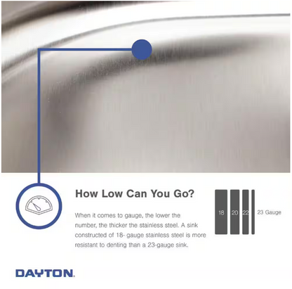 Elkay Dayton 27 in. Drop-In/Undermount Single Bowl 18-Gauge Stainless Steel Kitchen Sink Only