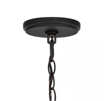 Hampton Bay Highgate 6-Light Matte Black Chandelier