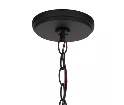 Hampton Bay Highgate 6-Light Matte Black Chandelier