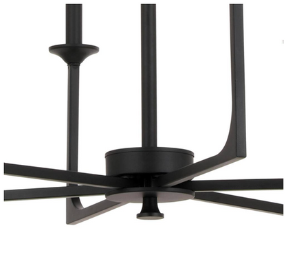 Hampton Bay Highgate 6-Light Matte Black Chandelier