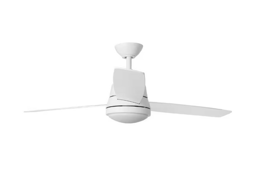 Hampton Bay Caprice 52 in. Integrated LED Indoor Matte White Ceiling Fan with Light Kit and Remote Control