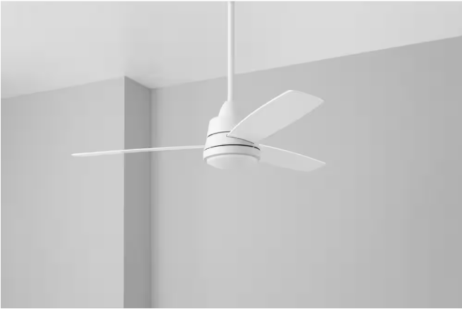 Hampton Bay Caprice 52 in. Integrated LED Indoor Matte White Ceiling Fan with Light Kit and Remote Control
