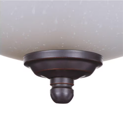 11 in. 1-Light Oil Rubbed Bronze Flush Mount (2-Pack)