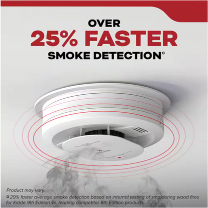 Kidde Hardwired Interconnected Smoke Detector with Photoelectric Sensor 21031482