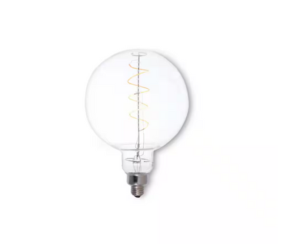 40W Equivalent Amber Light G63 Dimmable LED Grand Filament Globe Shaped Nostalgic Light Bulb