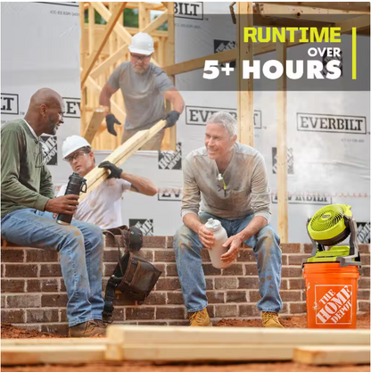 RYOBI ONE+ 18V Cordless 7-1/2 in. Bucket Top Misting Fan (Tool Only)