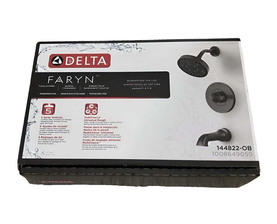 Delta Faryn Single-Handle 5-Spray Tub and Shower Faucet in Oil Rubbed Bronze (Valve Included)