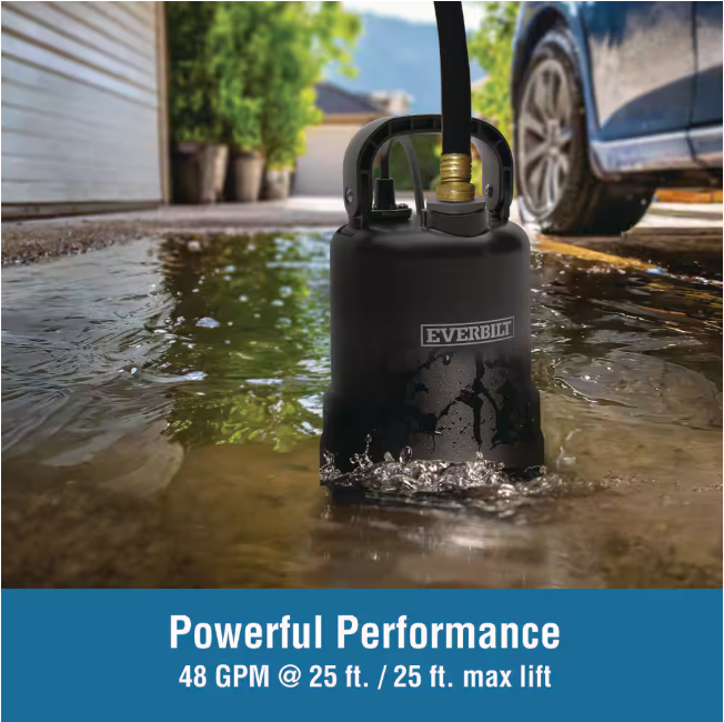 Everbilt 1/3 HP Submersible Aluminum Utility Pump