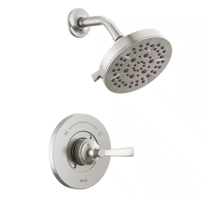 Delta Faryn Single-Handle 5-Spray Shower Faucet in Brushed Nickel (Valve Included)