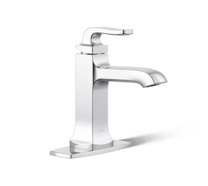 KOHLER Rubicon Single Hole Single Handle Bathroom Faucet in Polished Chrome
