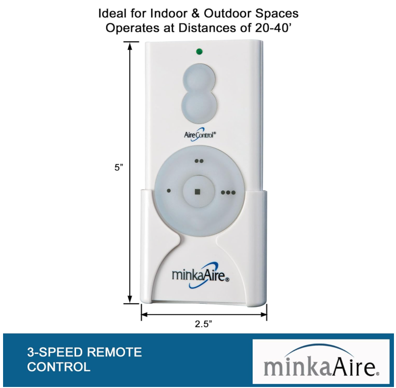 Minka-Aire Hand-Held Ceiling Fan Remote Control System - White - RCS223