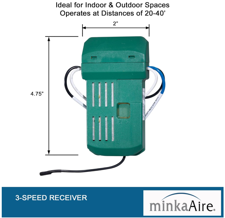 Minka-Aire Hand-Held Ceiling Fan Remote Control System - White - RCS223