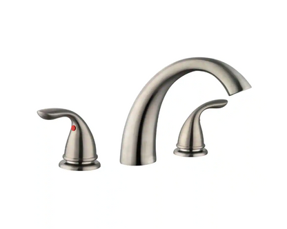 Glacier Bay Builders 2-Handle Deck-Mount Roman Tub Faucet in Brushed Nickel