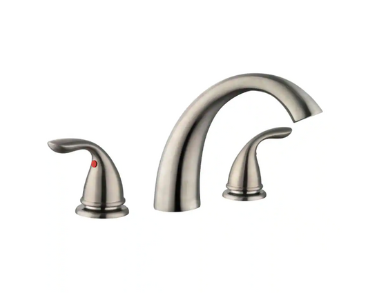 Glacier Bay Builders 2-Handle Deck-Mount Roman Tub Faucet in Brushed Nickel