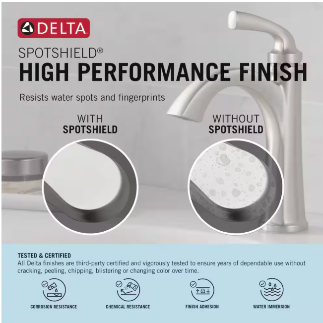 Delta Pierce 8 in. Widespread 2-Handle Bathroom Faucet in SpotShield Brushed Nickel