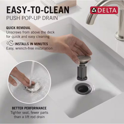 Delta Pierce 8 in. Widespread 2-Handle Bathroom Faucet in SpotShield Brushed Nickel