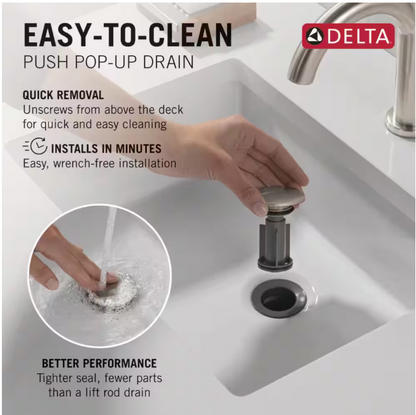 Delta Pierce 8 in. Widespread 2-Handle Bathroom Faucet in SpotShield Brushed Nickel