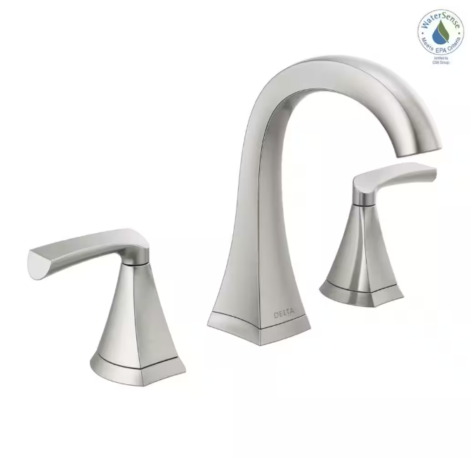 Delta Pierce 8 in. Widespread 2-Handle Bathroom Faucet in SpotShield Brushed Nickel