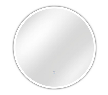 Home Decorators Collection 24 in. W x 24 in. H Round Frameless Anti-Fog Wall Mount Bathroom Vanity Mirror in Silver with Dimmable LED Light