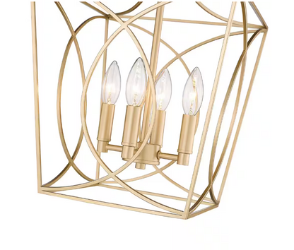 Millennium Lighting Tracy 12 in. 4-Light Painted Modern Gold Indoor Hanging Pendant Light