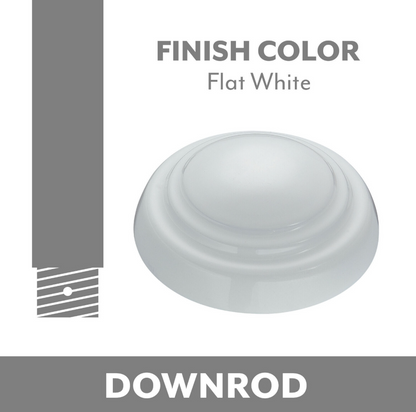 Minka-Aire 36 Inch Ceiling Fan Downrod - Flat White - DR536-WHF