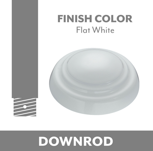 Minka-Aire 36 Inch Ceiling Fan Downrod - Flat White - DR536-WHF