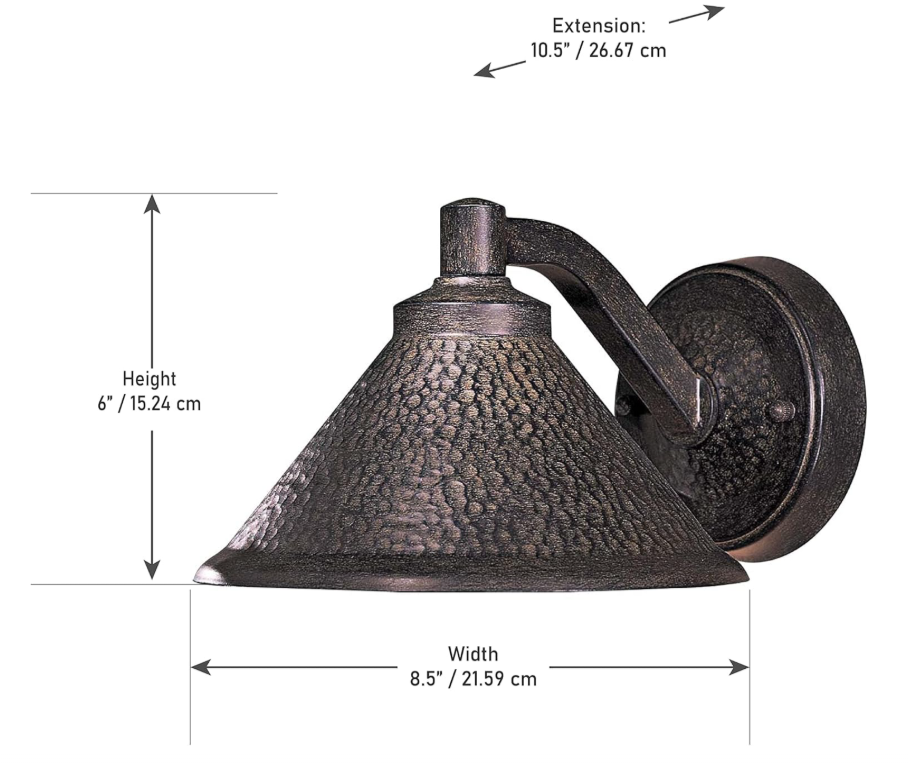 Minka Lavery Outdoor Wall Light 8101-A138, Kirkham Dark Sky Exterior Wall Lantern, Aspen Bronze