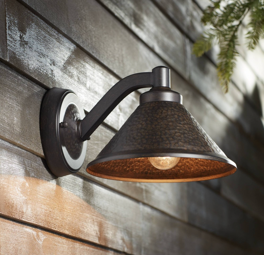 Minka Lavery Outdoor Wall Light 8101-A138, Kirkham Dark Sky Exterior Wall Lantern, Aspen Bronze
