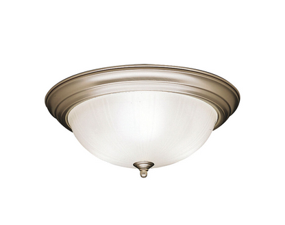 Kichler 8655NI Flush Mount 3-Light, Brushed Nickel Light Fixture