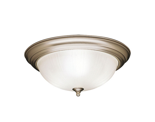 Kichler 8655NI Flush Mount 3-Light, Brushed Nickel Light Fixture