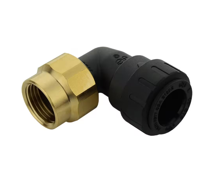 SharkBite ProLock 1/2 in. Push-To-Connect x FIP Plastic/Brass 90-Degree Elbow Fitting