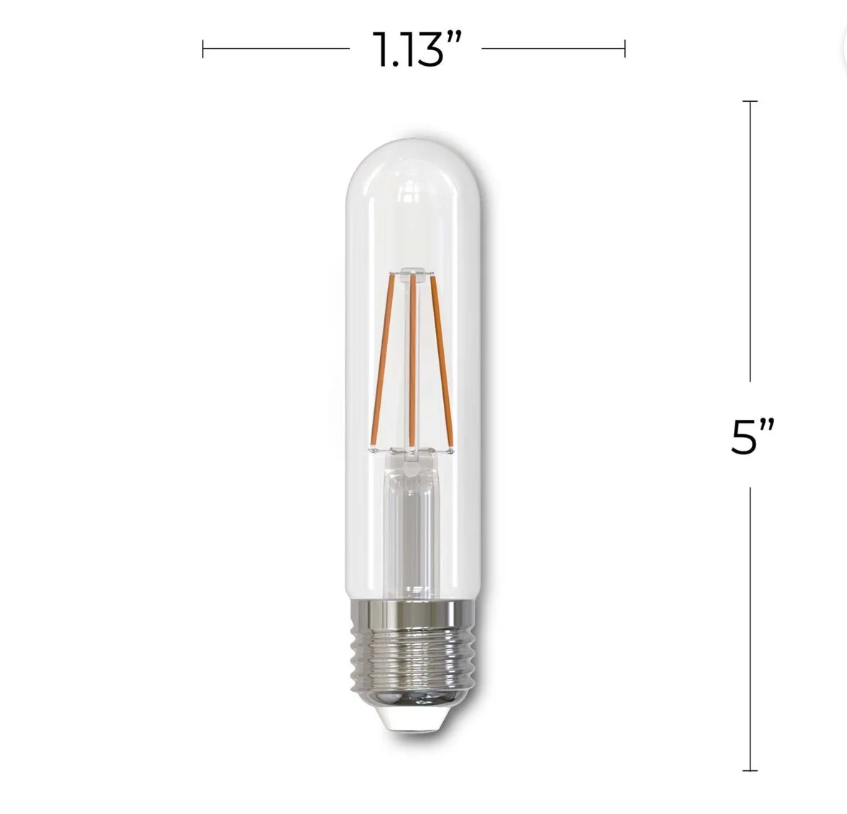 5W LED T9 5" 2700K FILAMENT E26 FULLY COMPATIBLE DIMMING JA8