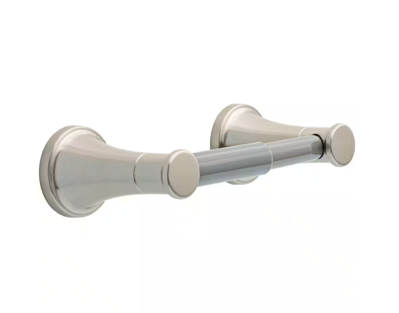 Delta Casara Wall Mount Spring-Loaded Toilet Paper Holder Bath Hardware Accessory in Brushed Nickel