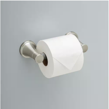 Delta Casara Wall Mount Spring-Loaded Toilet Paper Holder Bath Hardware Accessory in Brushed Nickel
