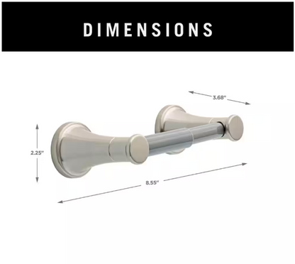 Delta Casara Wall Mount Spring-Loaded Toilet Paper Holder Bath Hardware Accessory in Brushed Nickel