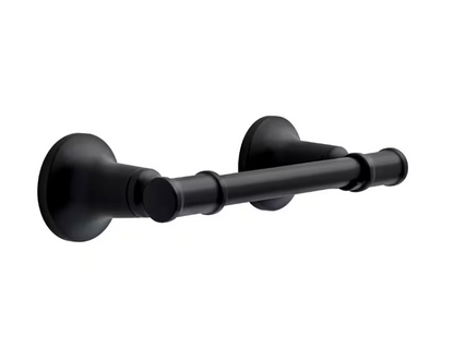 Delta Chamberlain Wall Mount Pivot Arm Toilet Paper Holder Bath Hardware Accessory in Matte Black