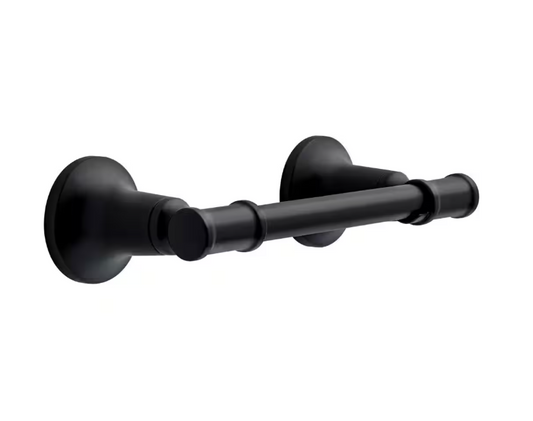 Delta Chamberlain Wall Mount Pivot Arm Toilet Paper Holder Bath Hardware Accessory in Matte Black