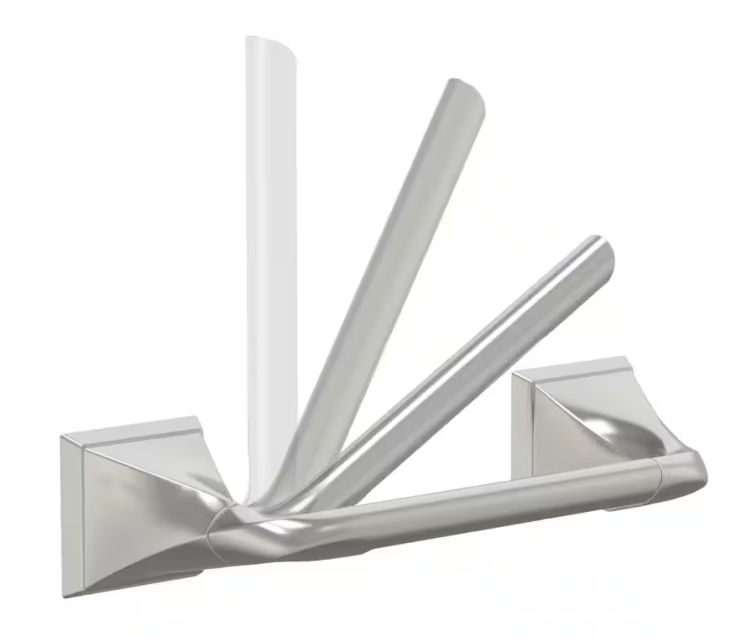 Delta Everly Wall Mount Pivot Arm Toilet Paper Holder Bath Hardware Accessory in Brushed Nickel