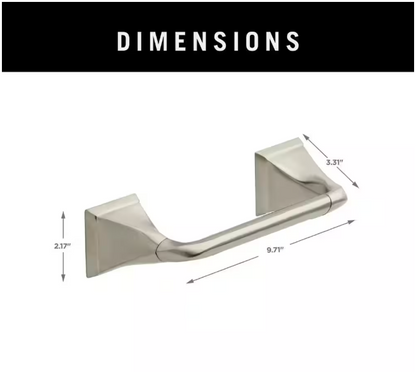 Delta Everly Wall Mount Pivot Arm Toilet Paper Holder Bath Hardware Accessory in Brushed Nickel