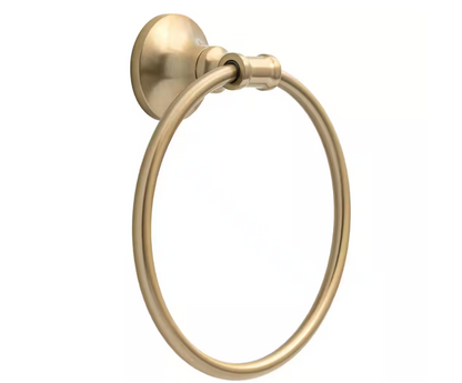 Delta Chamberlain Wall Mount Round Closed Towel Ring Bath Hardware Accessory in Champagne Bronze