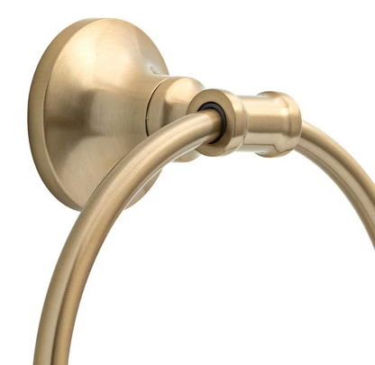 Delta Chamberlain Wall Mount Round Closed Towel Ring Bath Hardware Accessory in Champagne Bronze