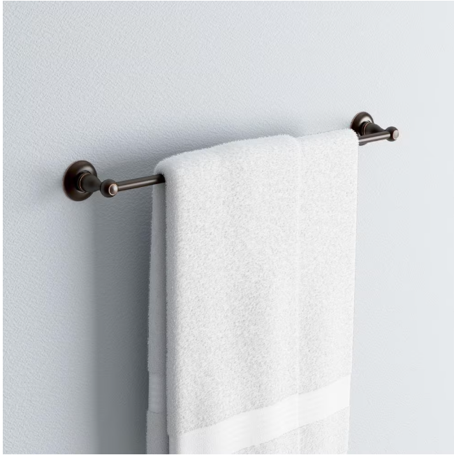 (2-Pack) Delta Porter 24 in. Wall Mount Towel Bar Bath Hardware Accessory in Oil Rubbed Bronze