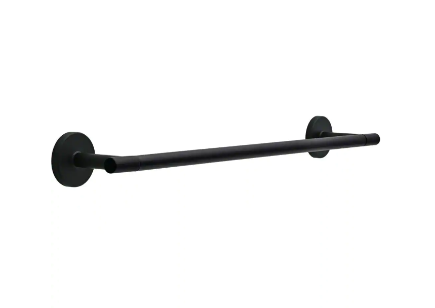 Delta Lyndall 18 in. Wall Mount Towel Bar Bath Hardware Accessory in Matte Black