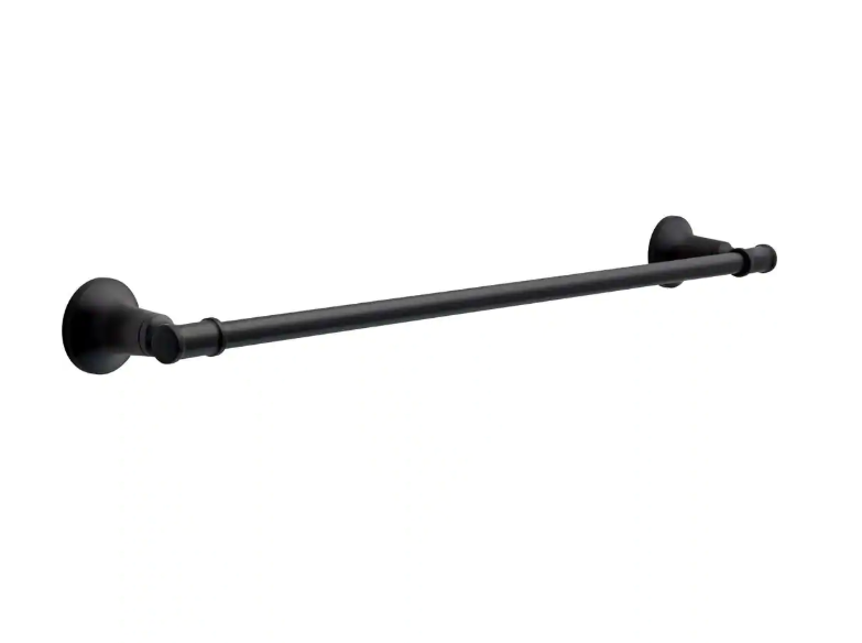 Delta Chamberlain 24 in. Wall Mount Towel Bar Bath Hardware Accessory in Matte Black