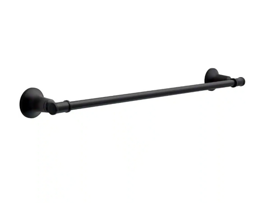 Delta Chamberlain 24 in. Wall Mount Towel Bar Bath Hardware Accessory in Matte Black