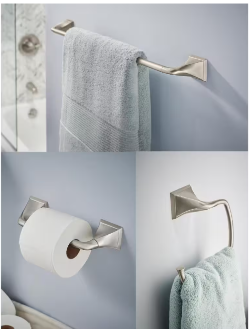 Delta Everly 3 -Piece Bath Hardware Set with Mounting Hardware in Brushed Nickel