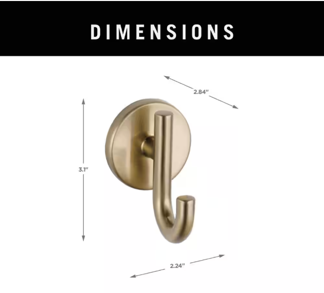 Delta Trinsic Robe Towel Hook Bath Hardware Accessory in Champagne Bronze