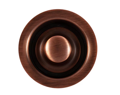 SINKOLOGY SinkSense 3.5 in. Disposal Flange Drain with Stopper in Antique Copper